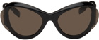 MCQ Black Futuristic Sunglasses