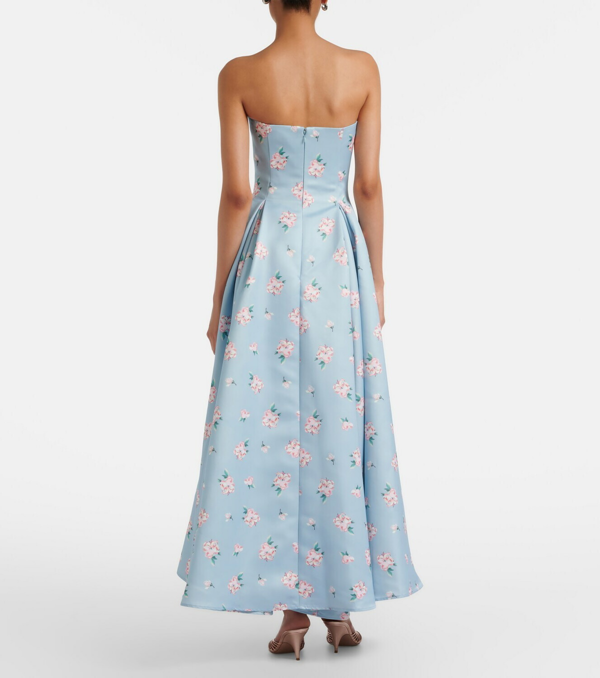 Leo Lin Nora floral bustier gown