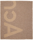 Acne Studios Brown Frayed Edge Scarf