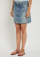 Rag & Bone Miramar Ponte Printed Stretch-jersey Mini Skirt Blue