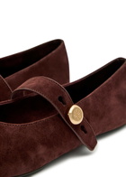 Tory Burch Romy Suede Mary Jane Flats Brown