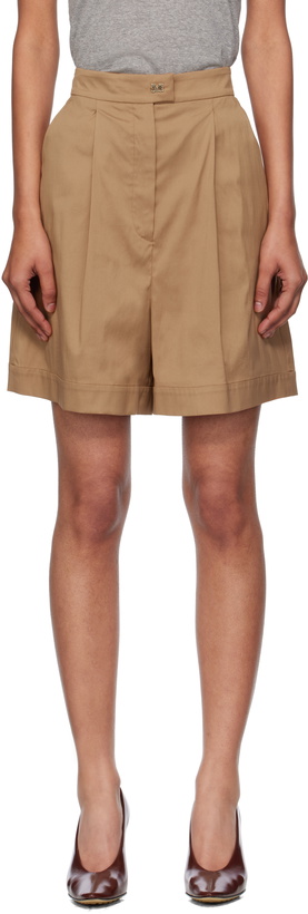 Photo: Max Mara Beige Sultano Trouser Shorts