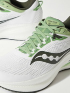 Saucony - Triumph 21 Rubber-Trimmed Mesh Running Sneakers - White