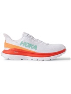 Hoka One One - Mach 4 Rubber-Trimmed Mesh Running Sneakers - White