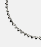 Kamyen Heart 18kt white gold and enamel choker with diamonds