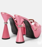 D'Accori Sienna satin platform mules