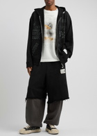 Maison mihara yasuhiro Printed Hooded Cotton Sweatshirt Black