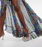 Caroline Constas Vivian floral silk chiffon wrap dress