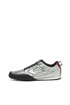 Diesel S-Pagodha-Quilted metallic sneakers - Sneakers Womens in Silver