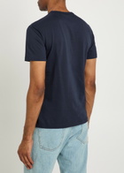 Valentino Garavani Logo-embroidered Cotton T-shirt Navy