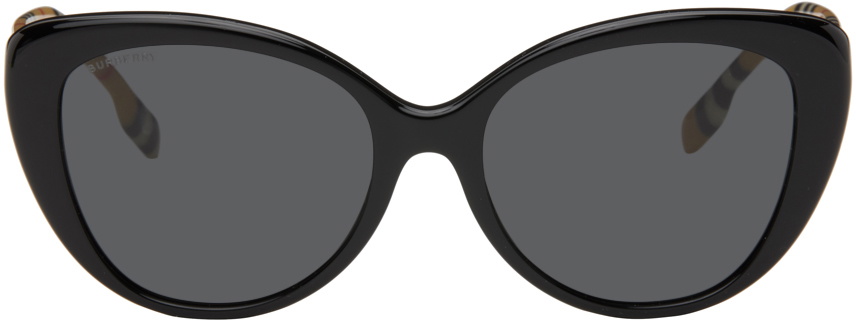 Burberry Black & Beige Check Sunglasses Burberry display picture 2