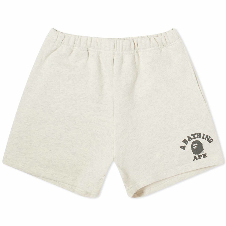 Photo: A Bathing Ape Women's College Sweat Shorts in Gray