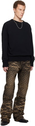 Who Decides War Black & Tan Moto Jeans