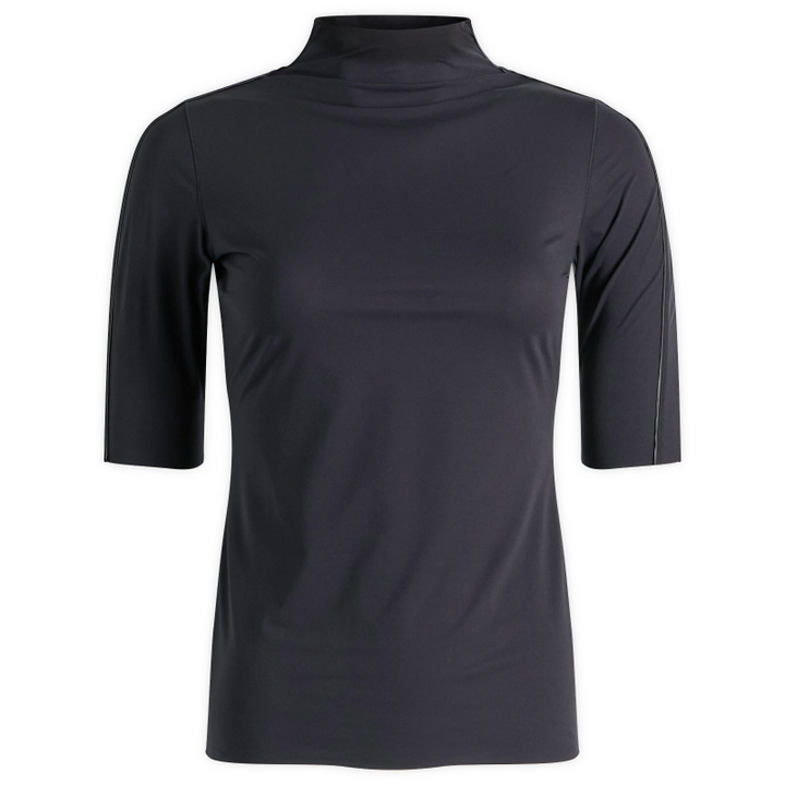 Photo: Nike Women's x SKIMS Weightless Layers Short Sleeve T-Shirt in Obsidian