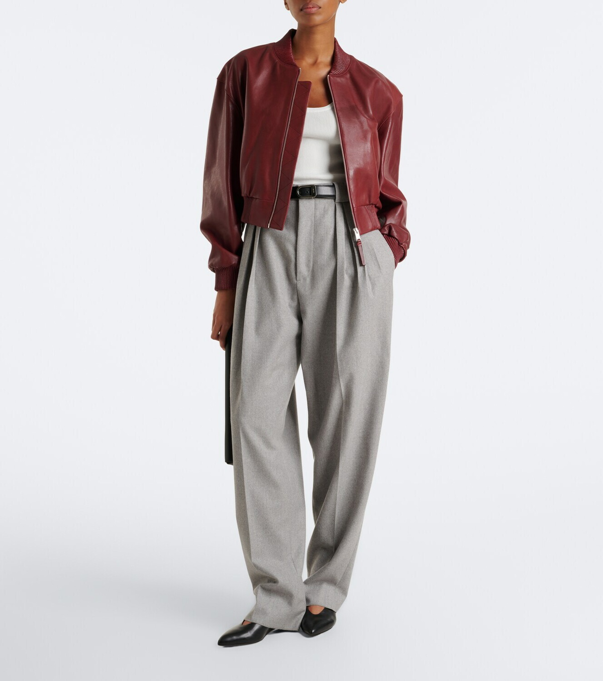 Arma Hannah leather bomber jacket