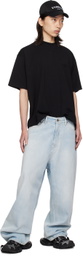 VTMNTS Black Embroidered T-Shirt