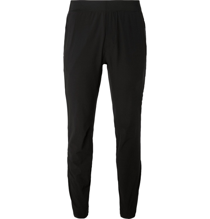 Photo: Lululemon - In Mind Slim-Fit Tapered Mesh-Panelled Stretch-Jersey Yoga Sweatpants - Black
