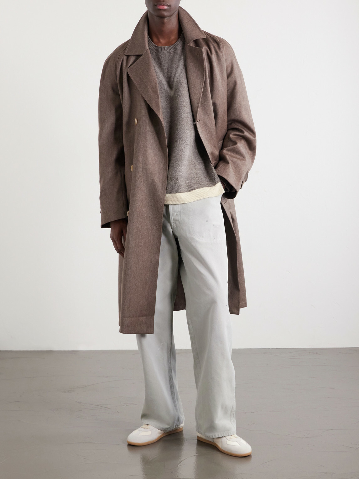Maison Margiela - Fused Brushed Virgin Wool Sweater - Neutrals