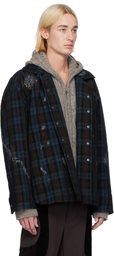 CMMAWEAR Blue C Curl Padded Flannel Jacket