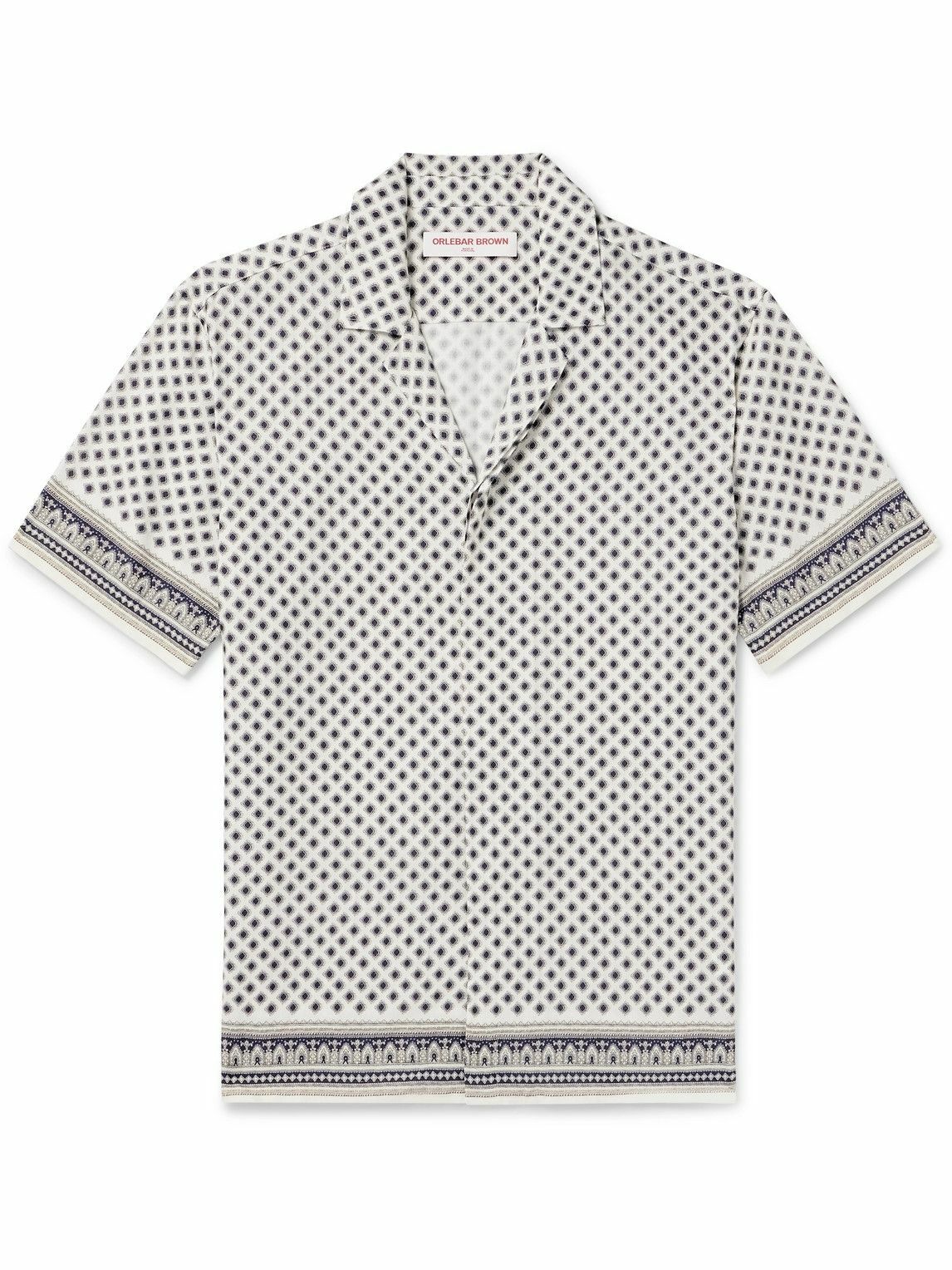 Chemise Orlebar Brown Maitan Paeonia - Lin Rose Limonade Imprimé Floral - Taille S Neuve étiquetée