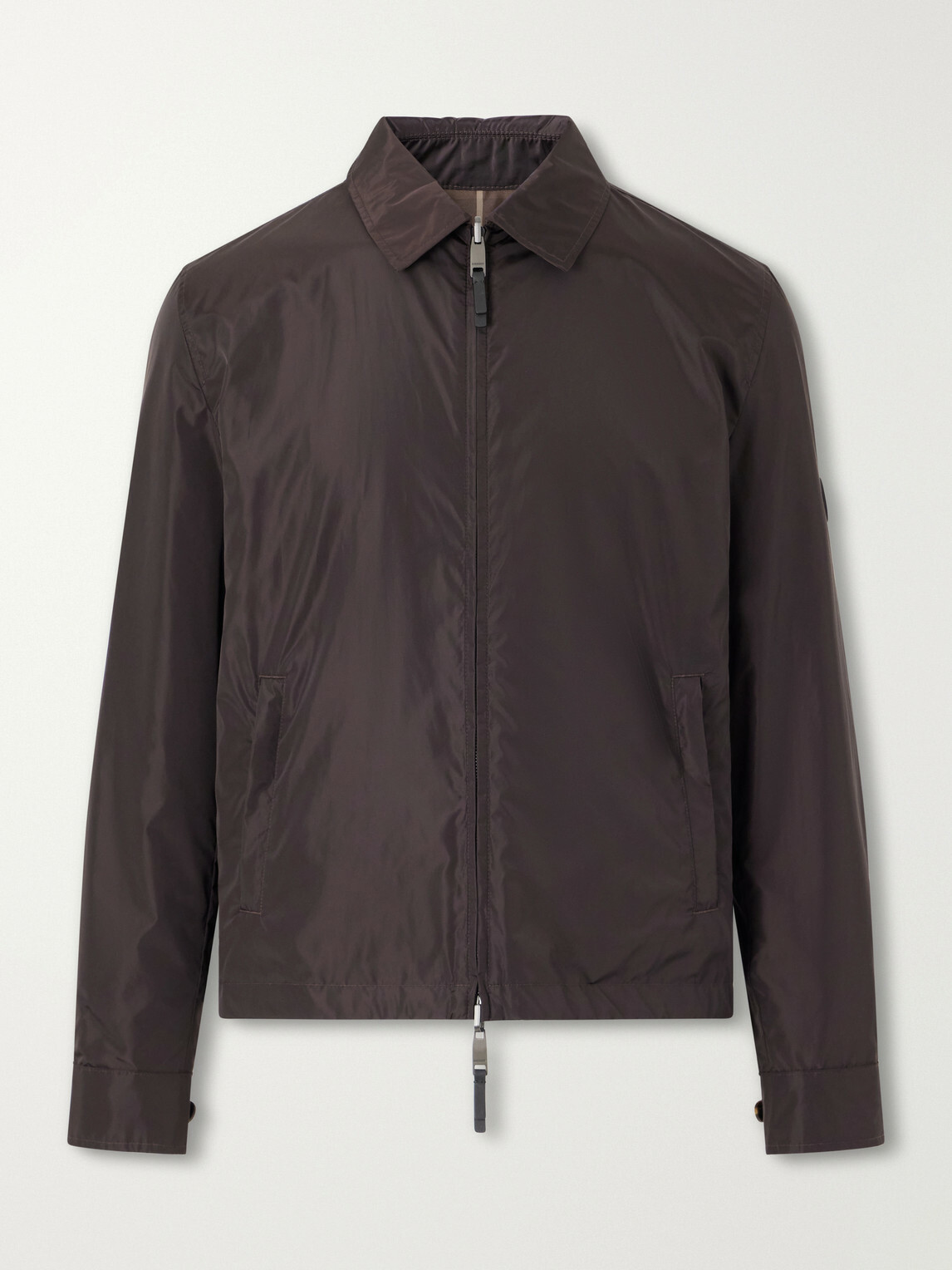Burberry - Logo-Appliquéd Shell Jacket - Brown