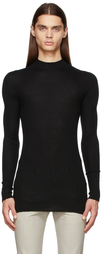 Photo: Rick Owens Black Cashmere Lupetto Turtleneck