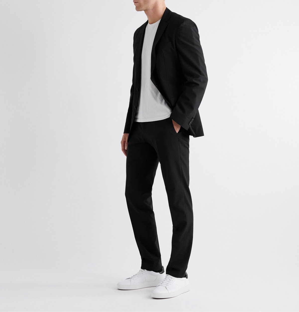 BOSS - Slim-fit trousers in a cotton blend with stretch