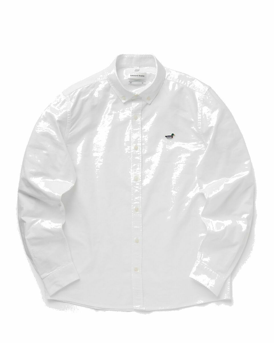 Photo: Edmmond Studios Bd Shirt Duck Edition White - Mens - Longsleeves