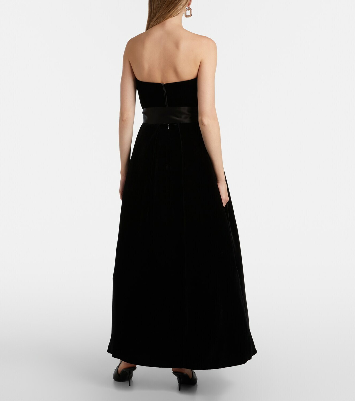 Elie Saab Belted velvet gown