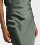 The Sei Silk satin maxi skirt