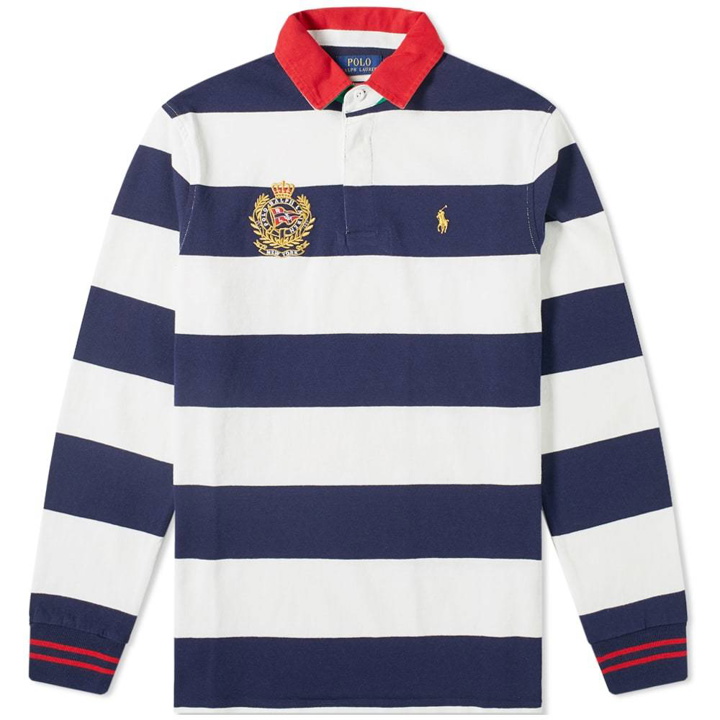 Photo: Polo Ralph Lauren Long Sleeve Embroidered Crest Rugby Shirt