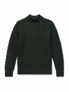 S.N.S. Herning - Stark Slim-Fit Cable-Knit Merino Wool Sweater - Green