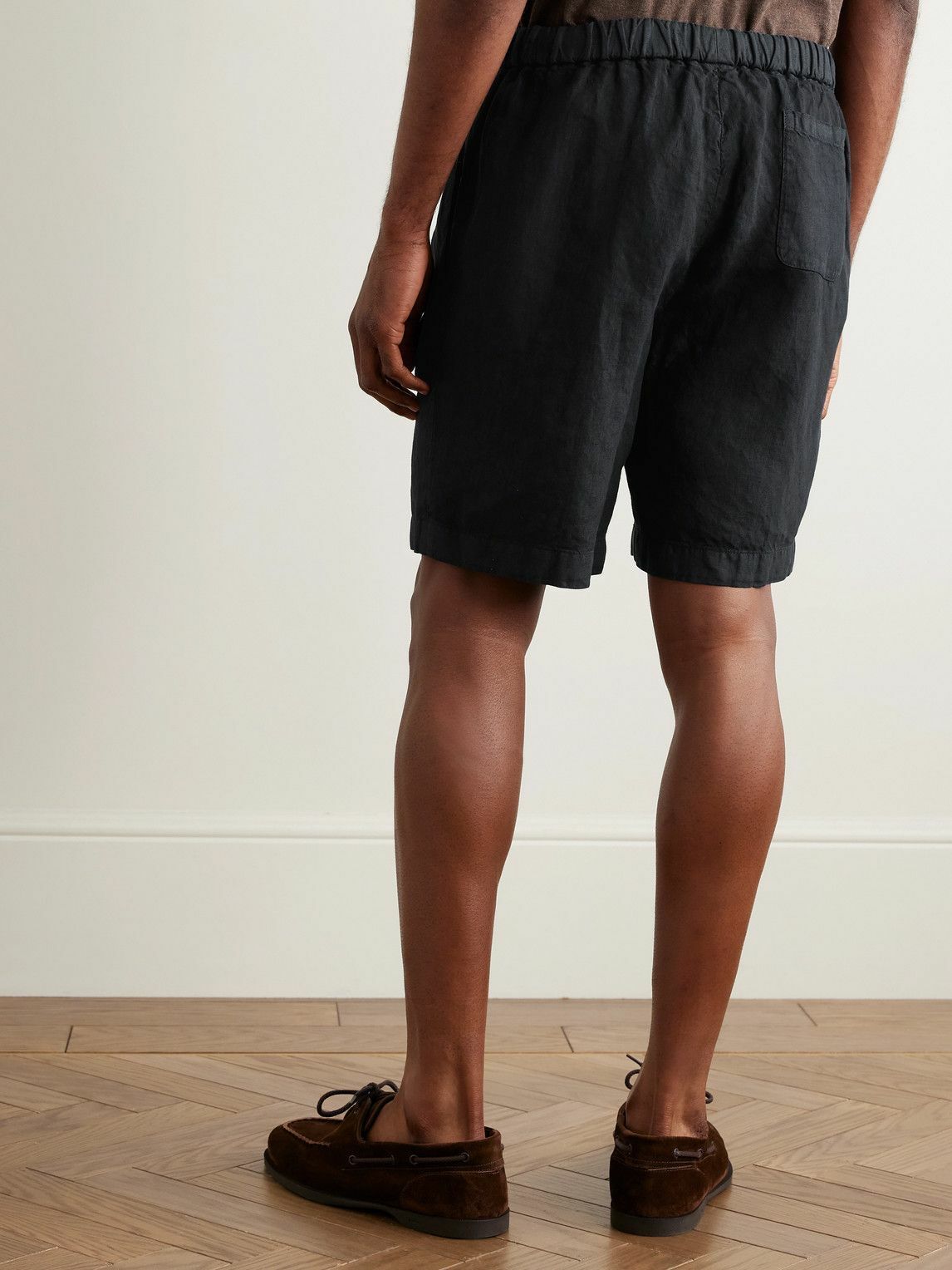 Boglioli - Straight-Leg Linen Shorts - Blue
