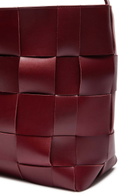 ST. Agni Woven Large Leather Tote - Plum - One Size