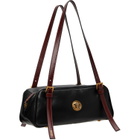 Versace Black & Brown Emblème Nappa Bowling Bag