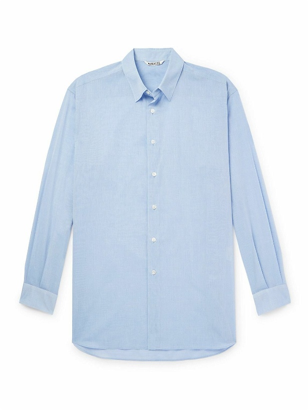 Photo: Auralee - Cutaway-Collar Cotton-Organdy Shirt - Blue