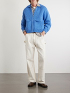 Cherry Los Angeles - Logo-Embroidered Cotton Zip-Up Cardigan - Blue
