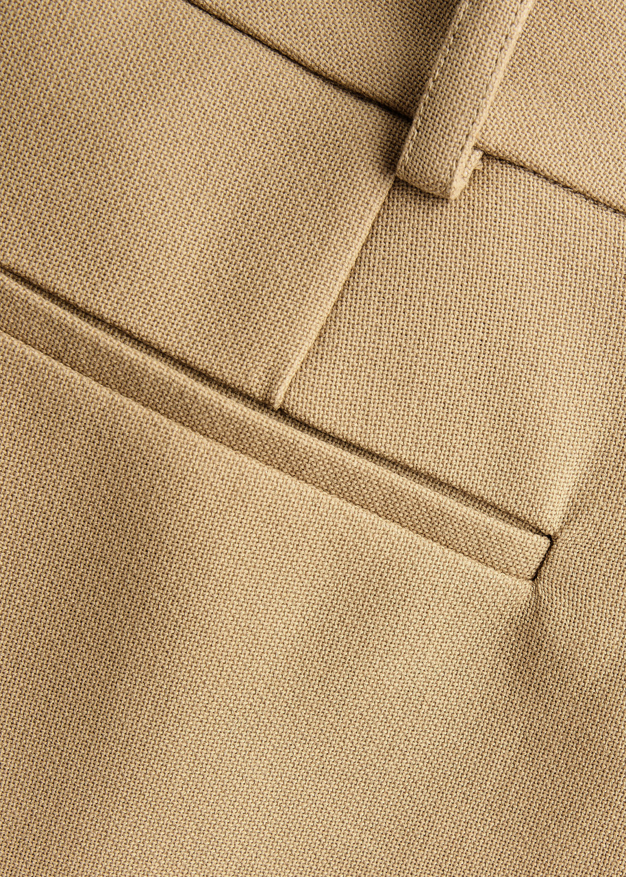 Rejina Pyo Cathy Straight-leg Cotton-blend Trousers Beige