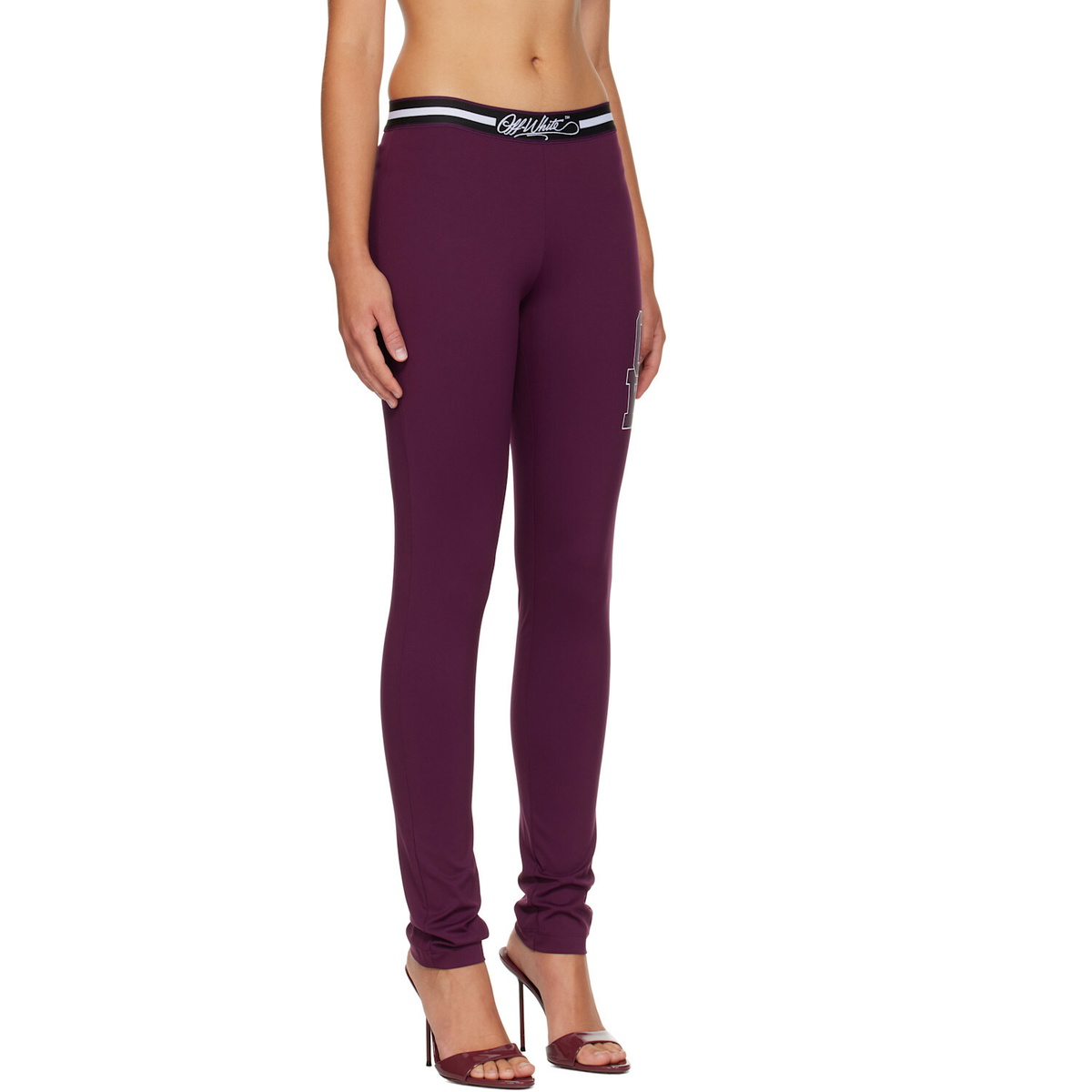 Off-White Purple Ly College Sport Leggings