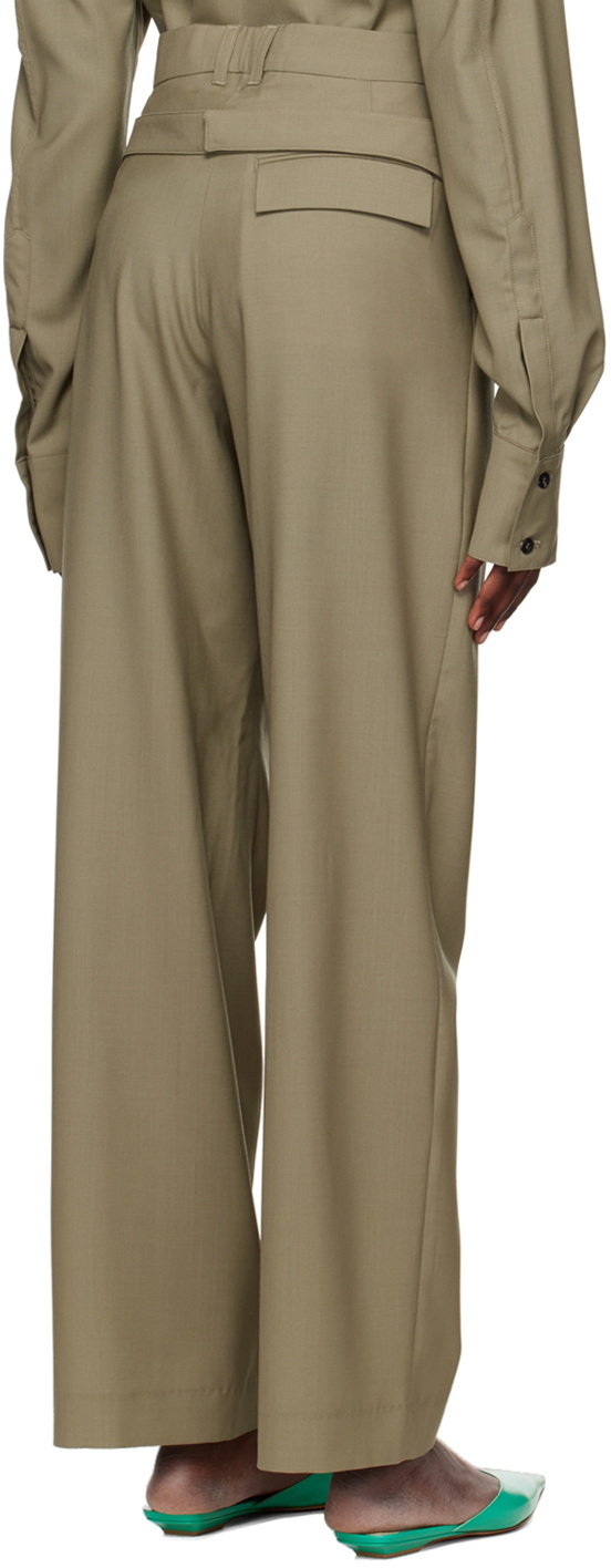 Bianca Saunders Khaki Macho Trousers