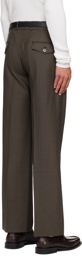 Ernest W. Baker Brown Creased Trousers