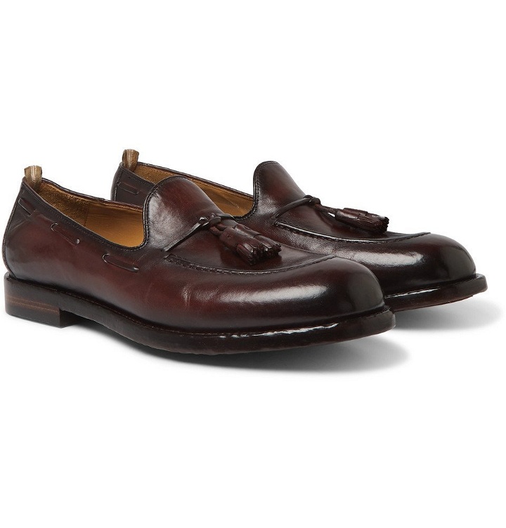 Photo: Officine Creative - Ivy Burnished-Leather Tasselled Loafers - Burgundy