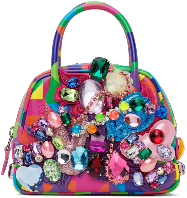 Photo: Comme des Garçons Multicolor Crystal-Cut Bag