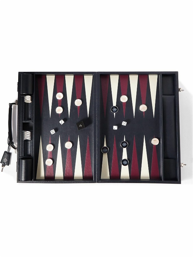 Photo: Buccellati - Icona Cross-Grain Leather Backgammon Set