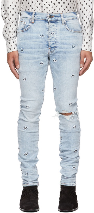 Photo: AMIRI Blue Embroidered Paisley Jeans