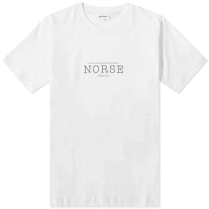 Photo: Norse Projects Men's Johannes Norse Logo T-Shirt in White