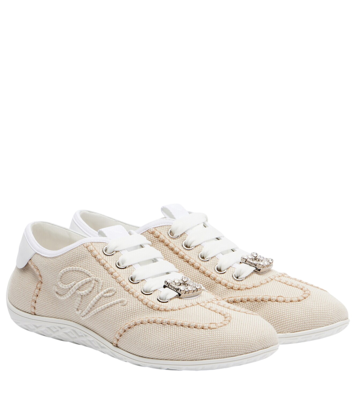 Roger Vivier Very Vivier embellished leather sneakers Roger Vivier
