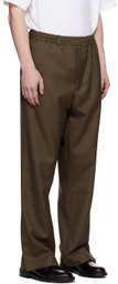 Lownn Brown Elasticized Trousers