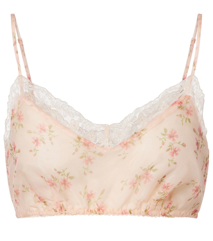 Photo: Simone Rocha Floral lace-trimmed bra top