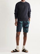 FOLK - Assembly Printed Linen Drawstring Cargo Shorts - Blue - 1